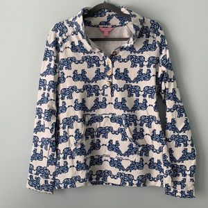 Lilly Pulitzer pullover, small, elephant print